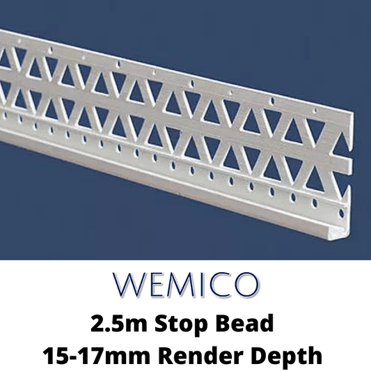 BM003857 Wemico Wemico R15 PVC Stop Bead 2.5m - White Stop Bead