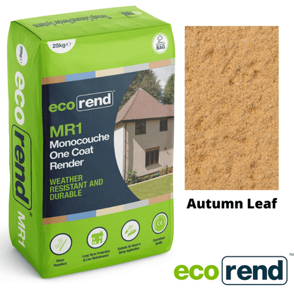 RD00873 EcoRend MR1 EcoRend Monocouche One Coat Render- 25kg Autumn Leaf Pallet 40 x Bags / 7 Working Days EcoRend Monocouche Render