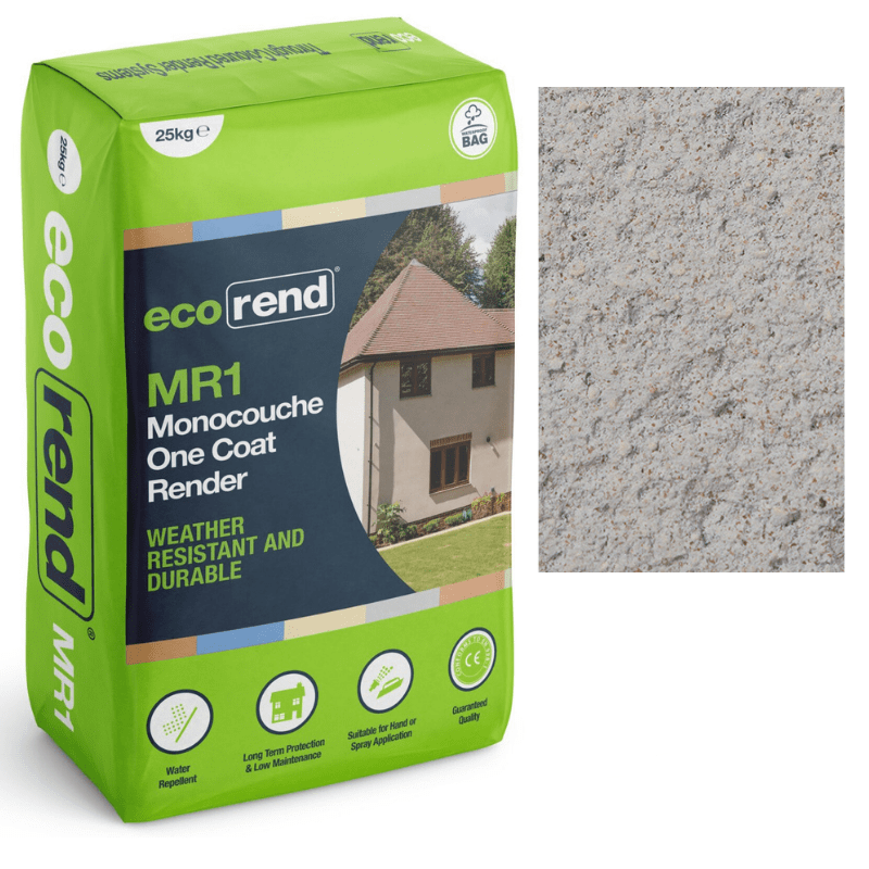 RD00892 EcoRend MR1 EcoRend Monocouche One Coat Render- 25kg Luckworth Blue Pallet 40 x Bags / 7 Working Days EcoRend Monocouche Render