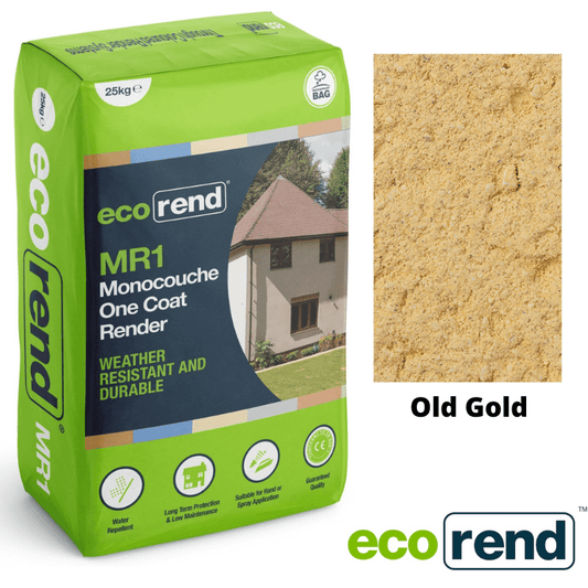 RD00870 EcoRend MR1 EcoRend Monocouche One Coat Render- 25kg Old Gold Pallet 40 x Bags / 7 Working Days EcoRend Monocouche Render