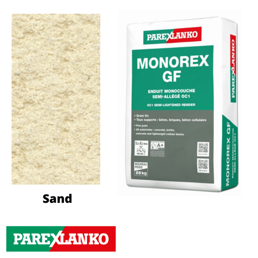 Parex Monorex GF 25kg Fine Grain 010 Sand - RendersDirect