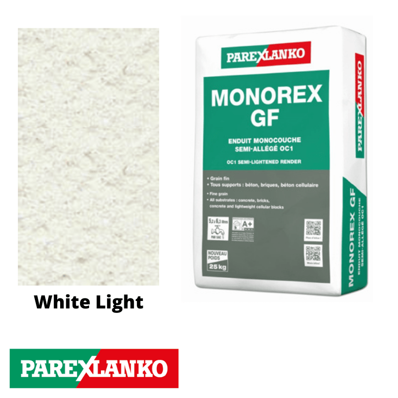 Parex Monorex GF 25kg Fine Grain G10 White Light - RendersDirect
