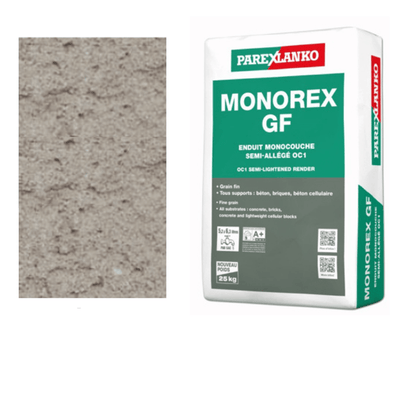 Parex Monorex GF 25kg Fine Grain G40 Smoky Grey - RendersDirect