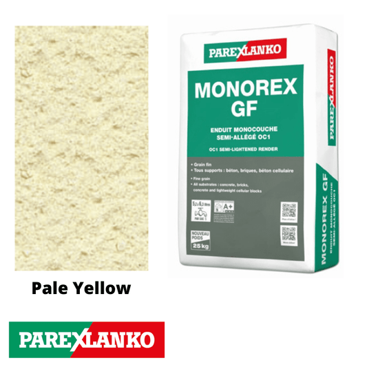 Parex Monorex GF 25kg Fine Grain J20 Pale Yellow - RendersDirect