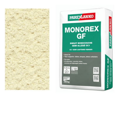 Parex Monorex GF 25kg Fine Grain J20 Pale Yellow - RendersDirect