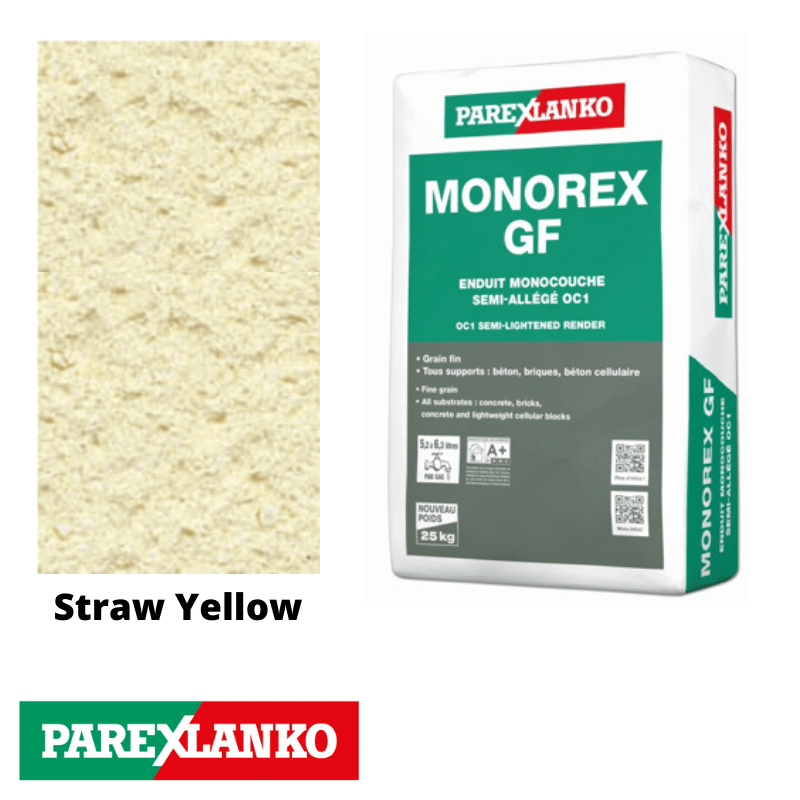 Parex Monorex GF 25kg Fine Grain J50 Staw Yellow - RendersDirect