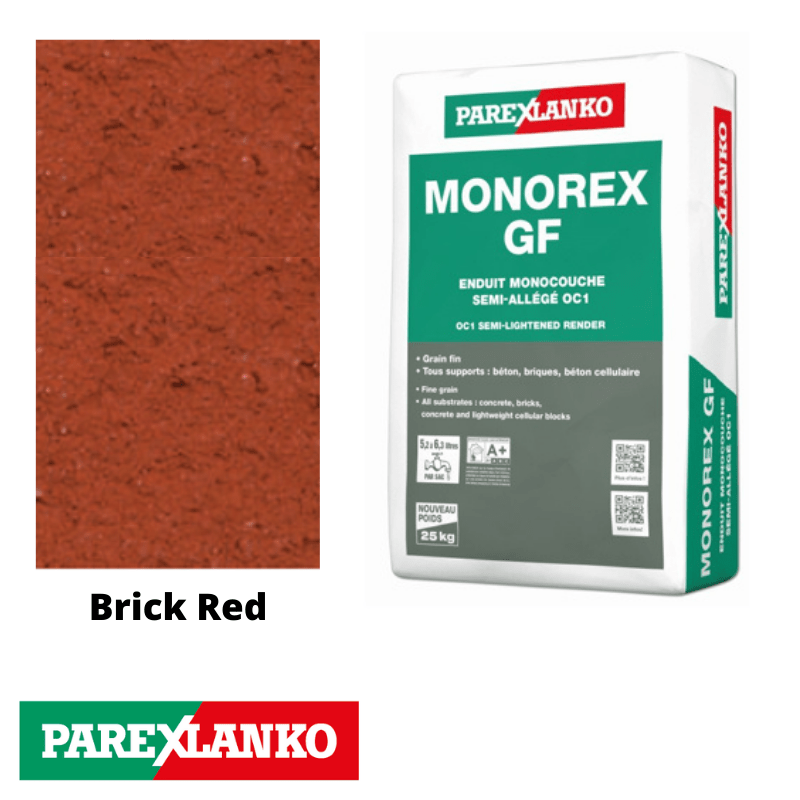 Parex Monorex GF 25kg Fine Grain R90 Brick Red - RendersDirect