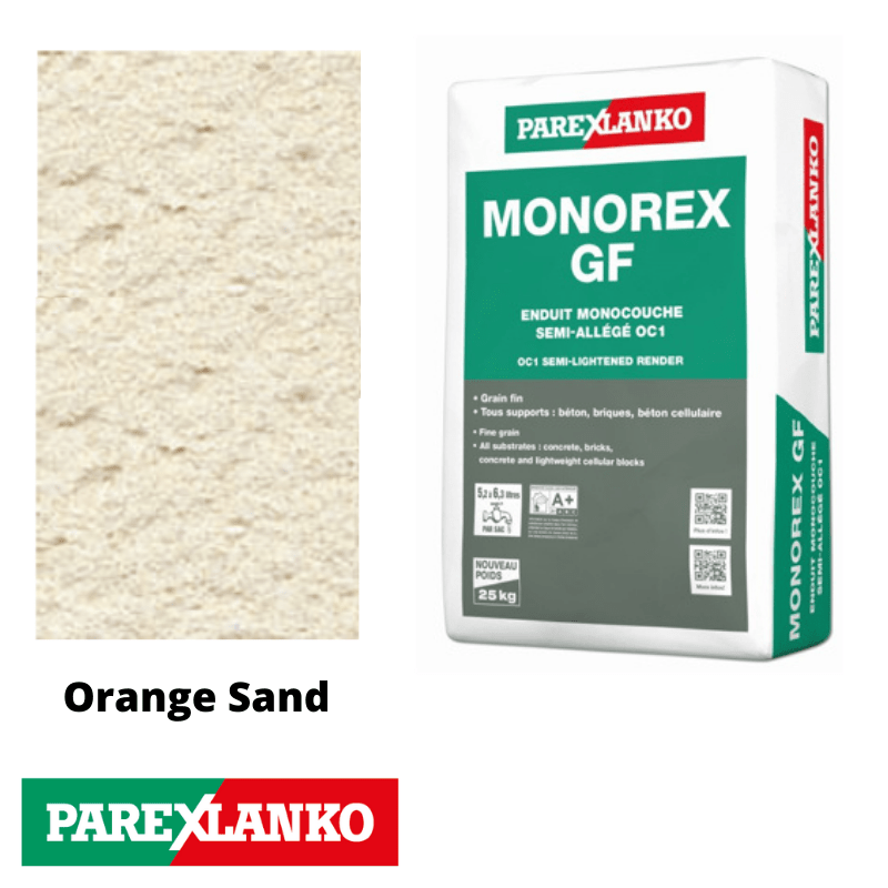 Parex Monorex GF 25kg Fine Grain T40 Orange Sand - RendersDirect