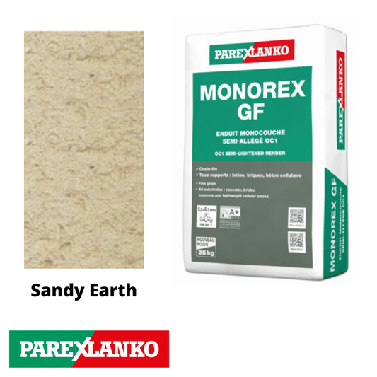 Parex Monorex GF 25kg Fine Grain T50 Sandy Earth - RendersDirect