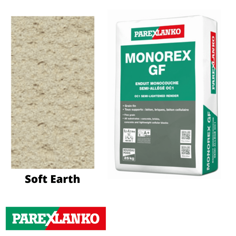 Parex Monorex GF 25kg Fine Grain T60 Soft Earth - RendersDirect