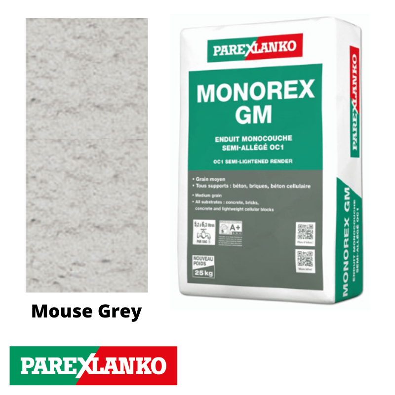 Parex Monorex GM 25kg G30 Mouse Grey - RendersDirect