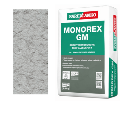 Parex Monorex GM 25kg G50 Ash Grey - RendersDirect