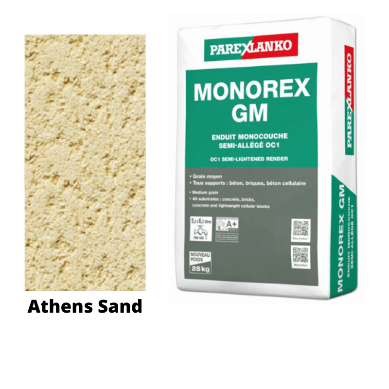Parex Monorex GM 25kg J39 Athens Sand - RendersDirect