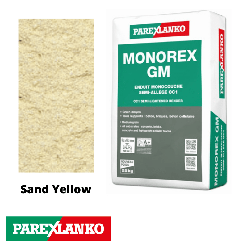Parex Monorex GM 25kg Sand Yellow - RendersDirect