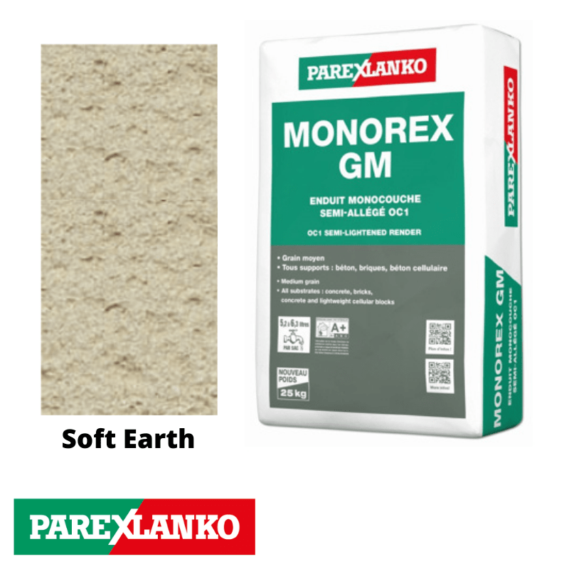 Parex Monoroex GM 25kg T60 Soft Earth - RendersDirect
