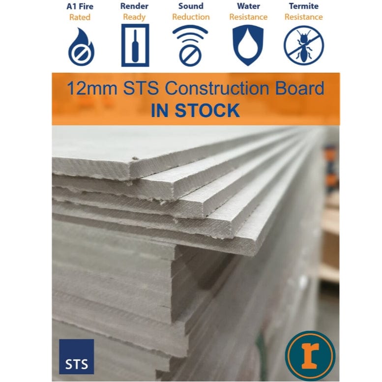 RD00932 STS STS Render Carrier Construction Board 1200 x 800 x 12mm 1200 x 800 x 12mm - Price Per Sheet / 5 Working Days Y-Wall