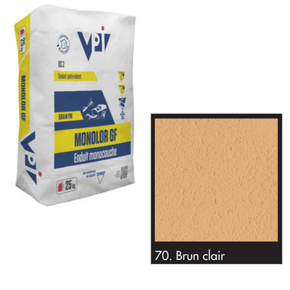 RD00928 VPI VPI Monocal Render GM 070 Brun Clair 25kg 25kg - Price Per bag / 3-5 Working Days Monocal GM