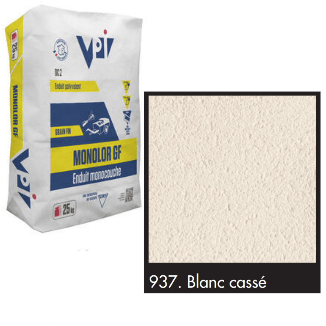 VPI Monocal GM937 Blanc Casse 25kg - Builders Merchant Direct