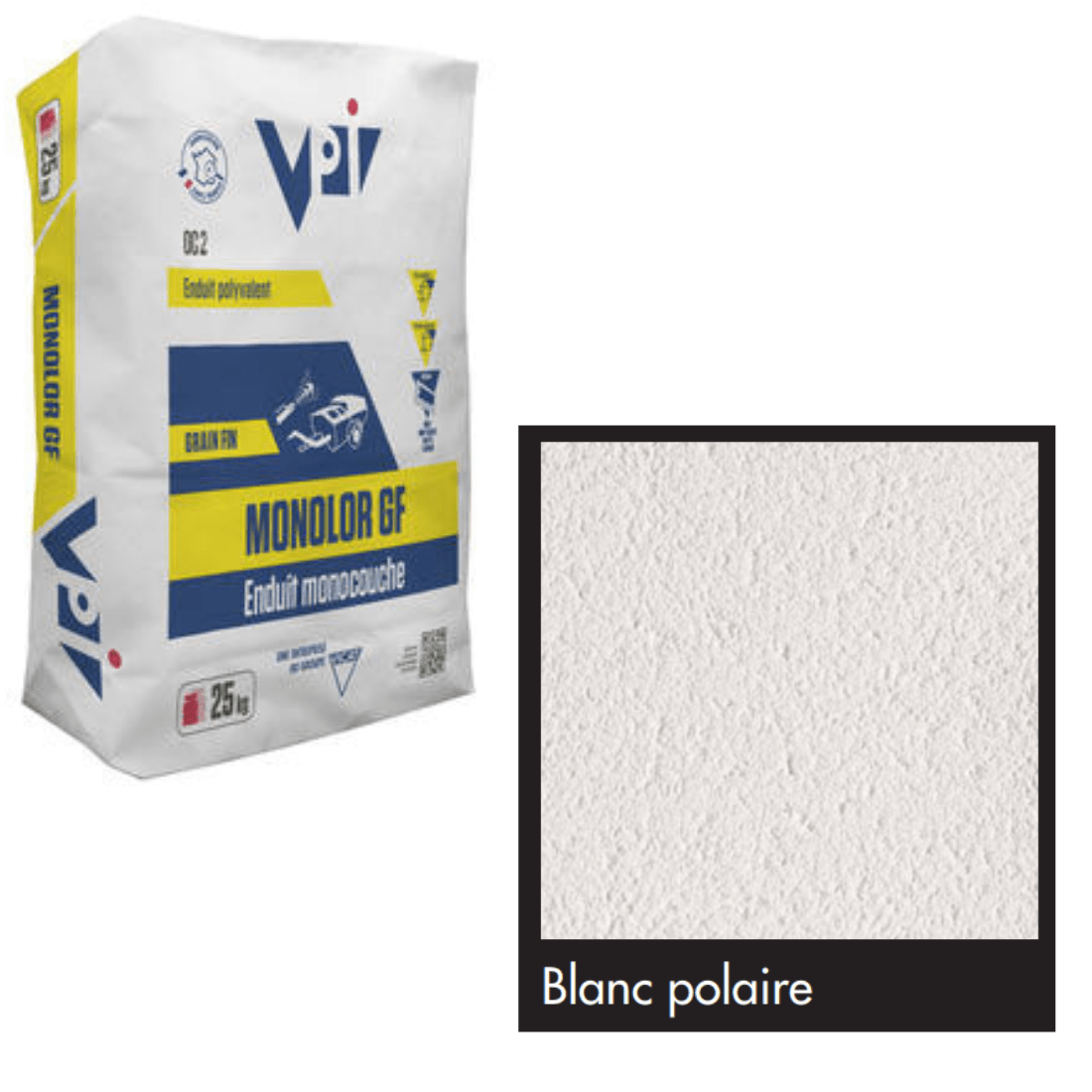 VPI Monocal GM Blanc Polaire Render 25kg - Builders Merchant Direct