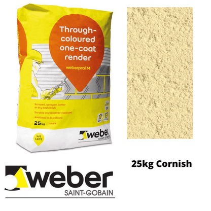 Weberpral M Through Coloured One Coat Render 25kg - Cornish - RendersDirect
