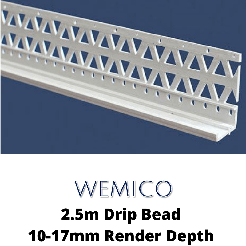 RD00800 Wemico Wemico M20 PVC Drip Bead 2.5m - White 2.5m - 5 per pack Drip Bead