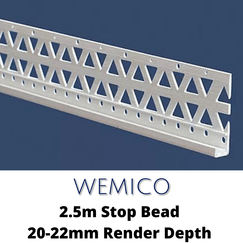 RD00813 Wemico Wemico R20 PVC Stop Bead 2.5m - White 2.5m - 5 per pack Stop Bead