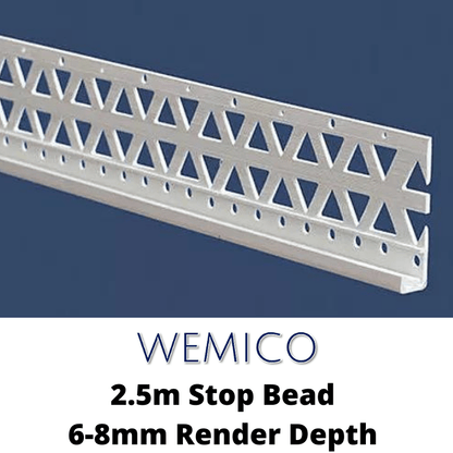 RD00814 Wemico Wemico R6 PVC Stop Bead 2.5m - White 2.5m - 5 per pack Stop Bead